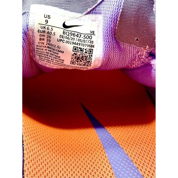 Nike Womens Air Zoom Pegasus 37 BQ9647-500 Purple Running Shoes Sneakers Size 9 - Picture 7 of 7